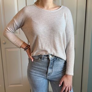 AMERICAN EAGLE Cream Lace Detail Sweater